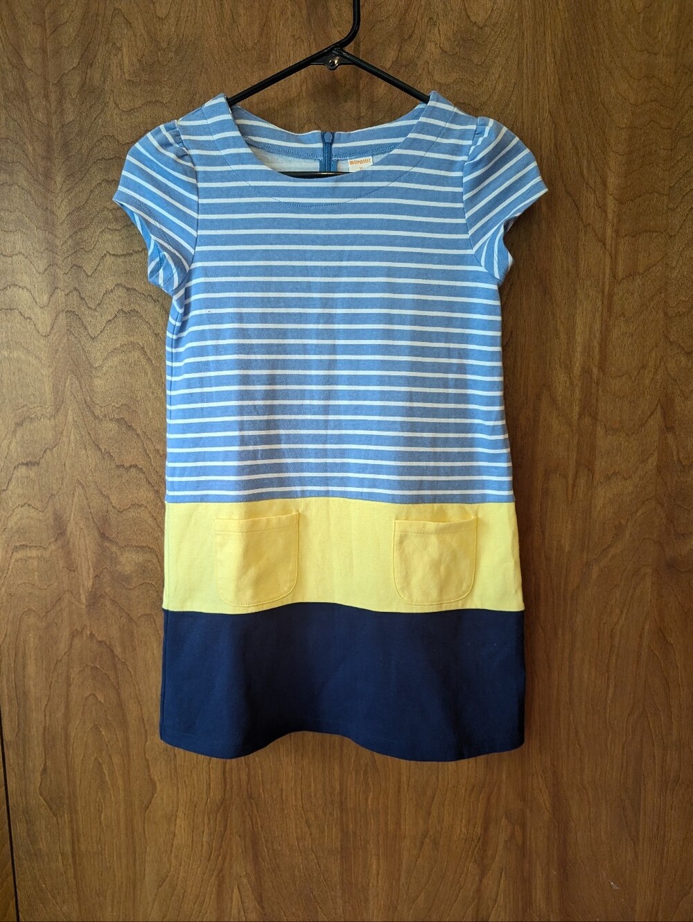 Gymboree Girls' Colorblock Striped Knit Shift Dress 10